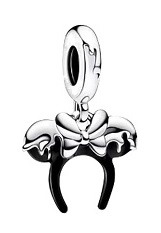 outstanding dangle Disney Mickey bow sterling silver baby charm